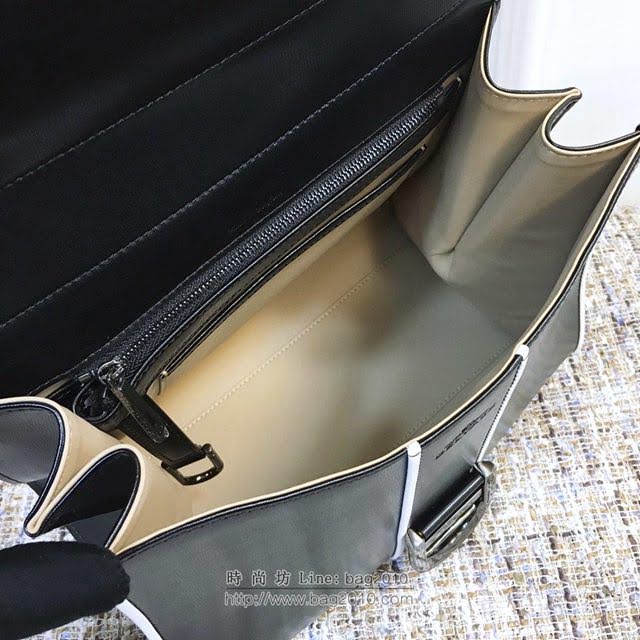 DELVAUX女包 經典Brillant手袋 原版皮 德爾沃女手提包 DG0028捆邊黑 大號 Delvaux女手腕包  fcs1128
